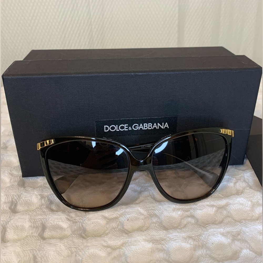 Dolce & Gabbana Brown with Gold Sunglasses Shades